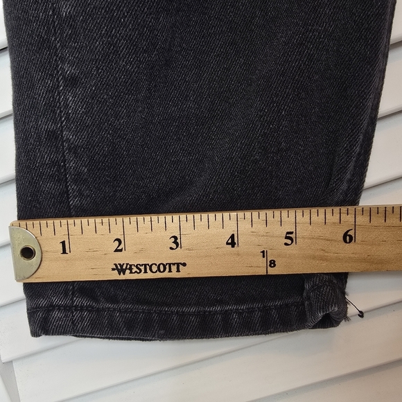 AMERICAN EAGLE Straight Mom‎ Jeans Black Ripped High Rise Tapered Women 2 Grunge - Picture 15 of 15